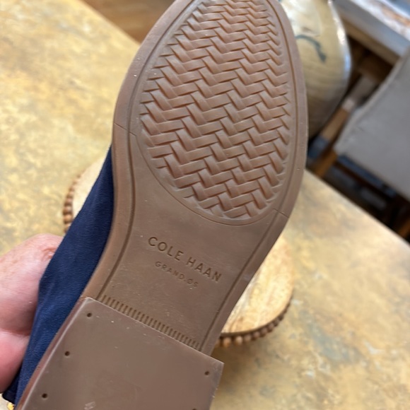 Cole Haan Blue Suede Ankle Booties with Side-Zip - Picture 11 of 13